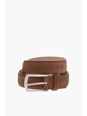 Ermenegildo Zegna Metal Buckle Suede Belt