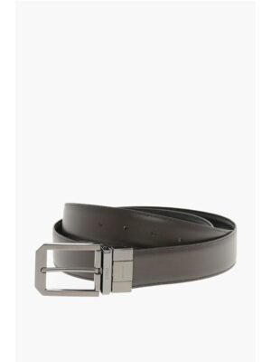 Ermenegildo Zegna Metal Buckle Leather Belt