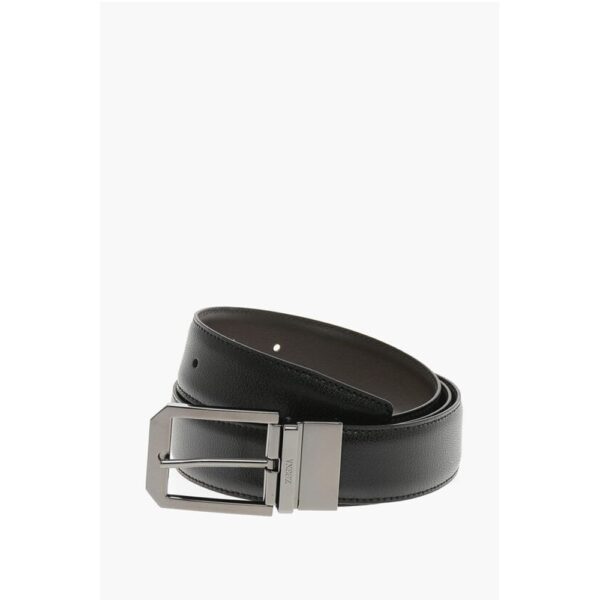 Ermenegildo Zegna Metal Buckle Leather Belt - Image 5