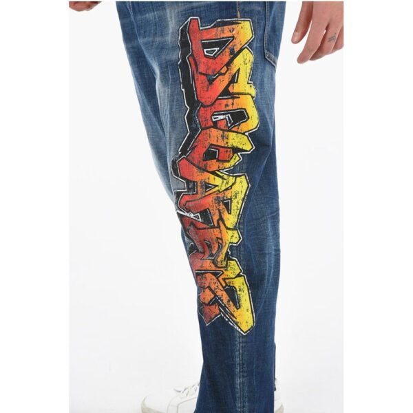 Dsquared² Tapered-fit BIG BROTHER Denims with Multicolor Logo Print 19 - Image 3