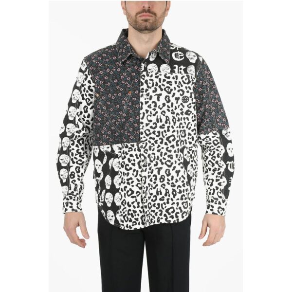 Vyner Articles Multi Patterned Denim Jacket