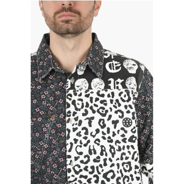 Vyner Articles Multi Patterned Denim Jacket - Image 3