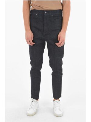 Neil Barrett THE GODFATHER OF DENIM Raw Denim Low-crotch Jeans with Satin