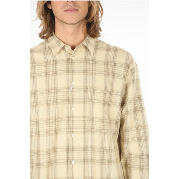 Samsoe Samsoe Plaid Checkered Linen-blend LUAN J Shirt with Breast Pocket - Image 3