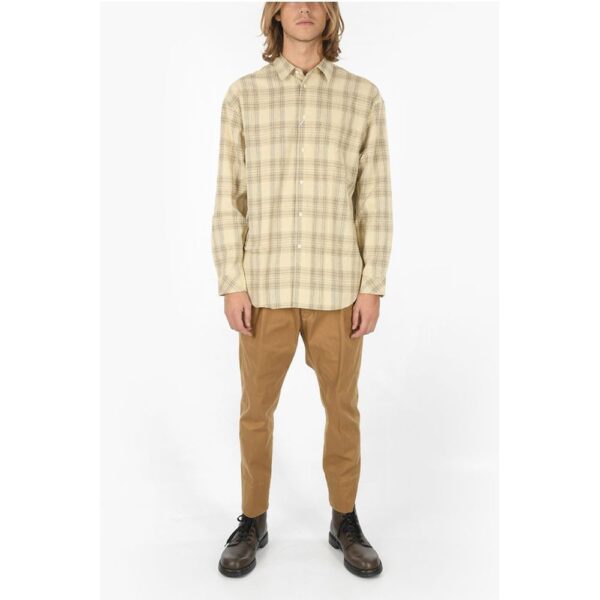 Samsoe Samsoe Plaid Checkered Linen-blend LUAN J Shirt with Breast Pocket - Image 4