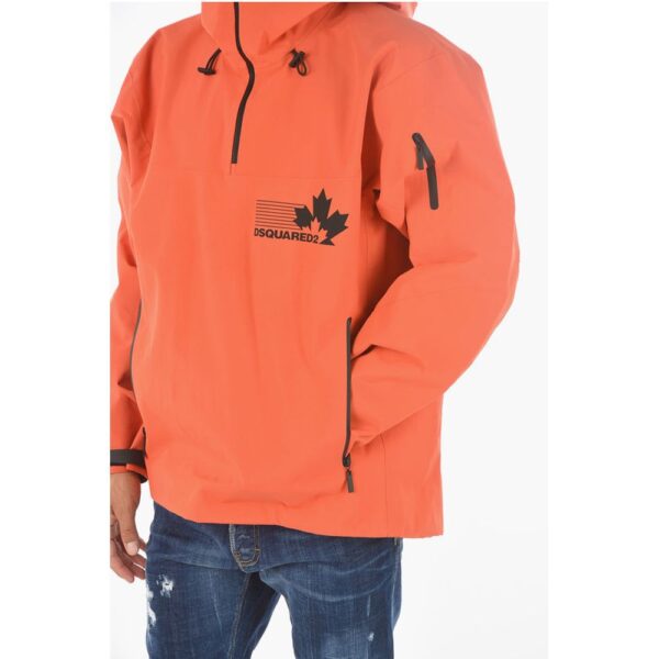 Dsquared² Contrasting Details Solid Color Anorak With Hood - Image 3