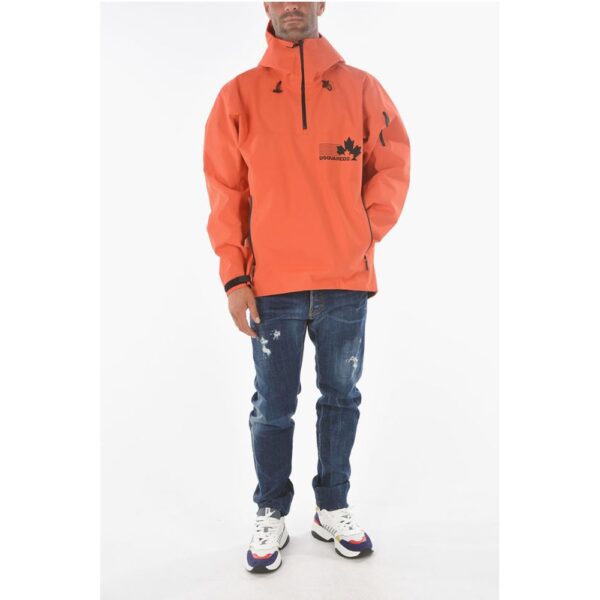 Dsquared² Contrasting Details Solid Color Anorak With Hood - Image 4