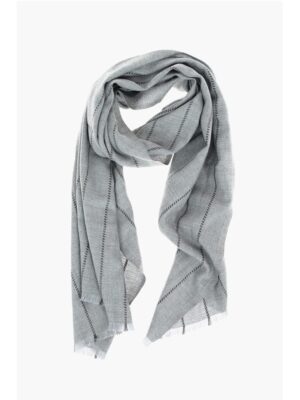 Ermenegildo Zegna Solid Color Scarf with Fringes