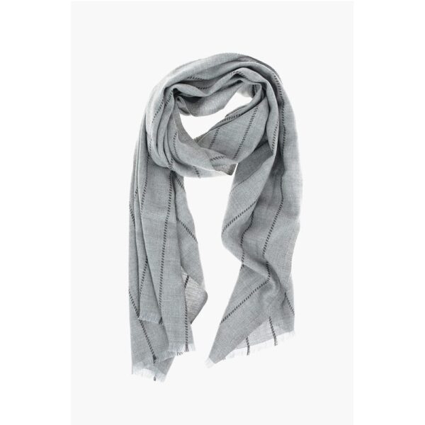 Ermenegildo Zegna Solid Color Scarf with Fringes