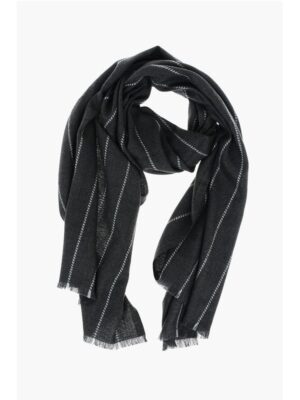 Ermenegildo Zegna Solid Color Scarf with Fringes