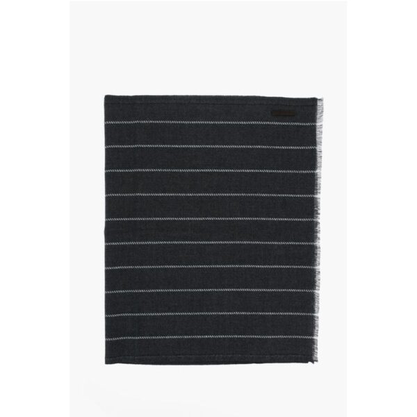 Ermenegildo Zegna Solid Color Scarf with Fringes - Image 2