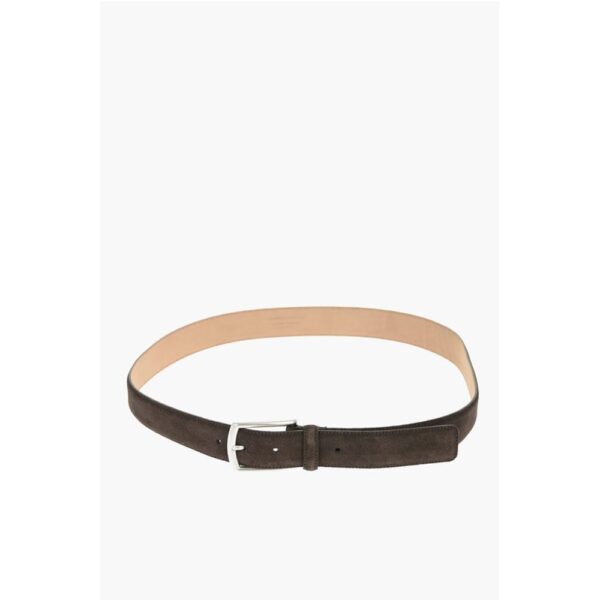 Ermenegildo Zegna 40mm Suede Leather Solid Color Belt - Image 3