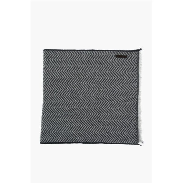 Ermenegildo Zegna herringbone patterned cashmere scarf - Image 2