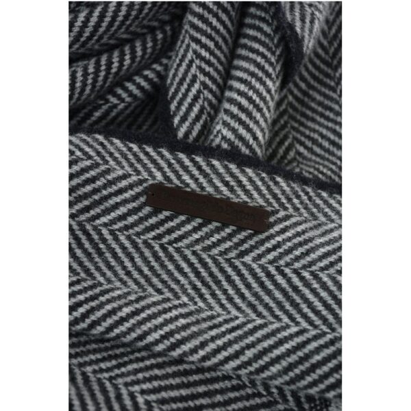 Ermenegildo Zegna herringbone patterned cashmere scarf - Image 3