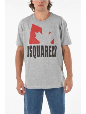 Dsquared² Crew Neck Printed Logo Cotton T-Shirt