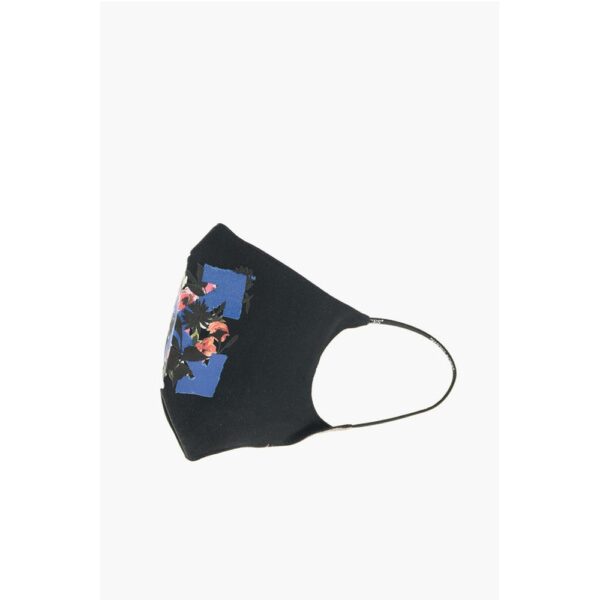 Off-White cotton FLOWER STRIPE ARROW face mask