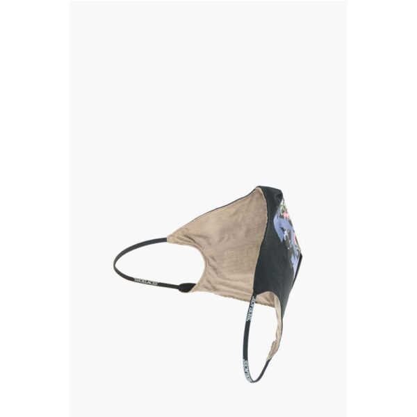 Off-White cotton FLOWER STRIPE ARROW face mask - Image 3