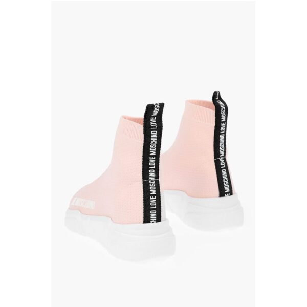 Moschino LOVE Sock High-top Sneakers GOMMA35 with Logo - Image 2