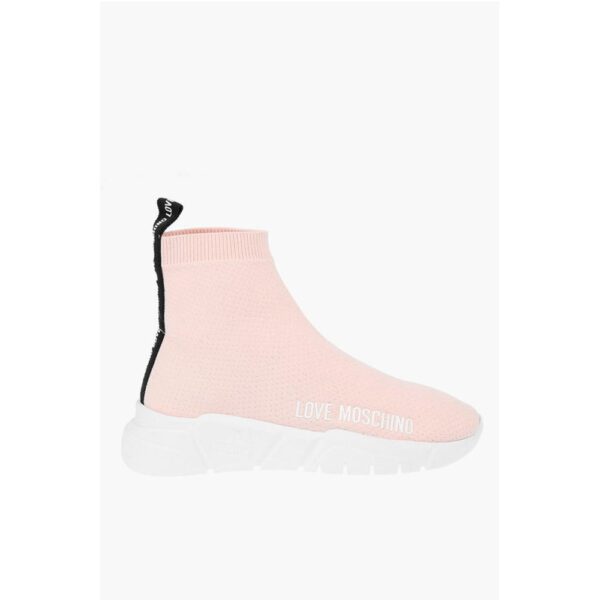 Moschino LOVE Sock High-top Sneakers GOMMA35 with Logo - Image 3