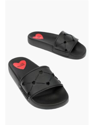 Moschino LOVE rubber slides