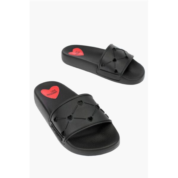 Moschino LOVE rubber slides