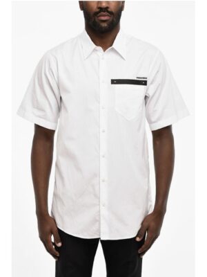 Dsquared² popeline spread collar shirt with breast pocket