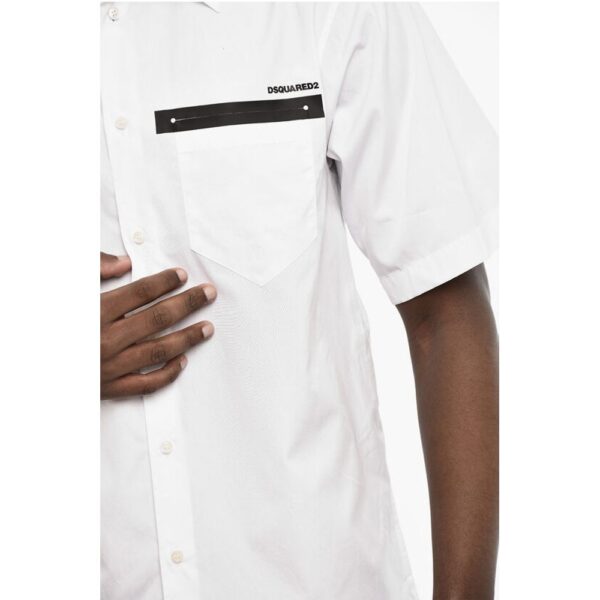 Dsquared² popeline spread collar shirt with breast pocket - Image 3