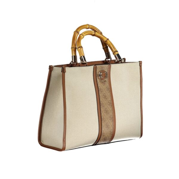 Guess Jeans Beige Cotton Handbag - Image 3