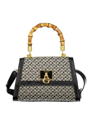 Guess Jeans Black Cotton Handbag