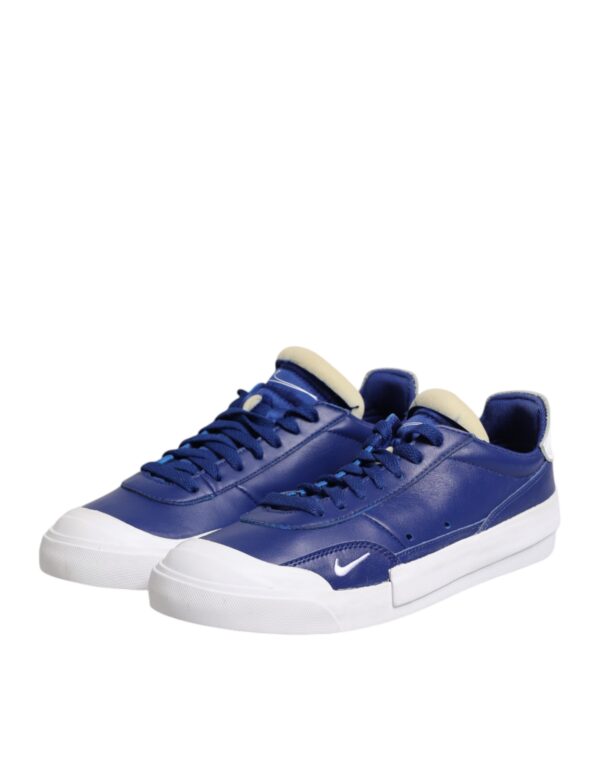 Nike White Blue Lace Up Low Top Drop-Type PRM Sneakers Shoes - Image 3