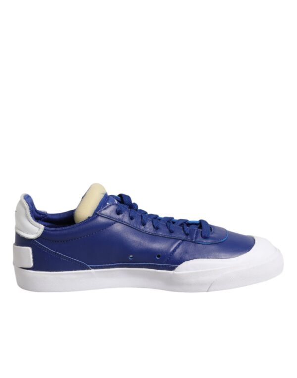 Nike White Blue Lace Up Low Top Drop-Type PRM Sneakers Shoes - Image 6