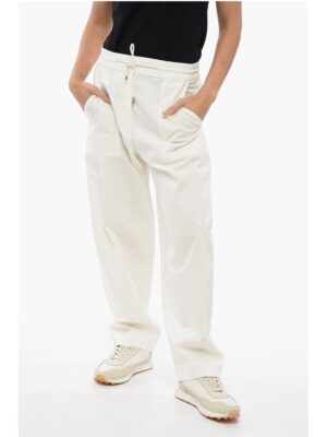 Armani Stretch Cotton Pants with Drawstring
