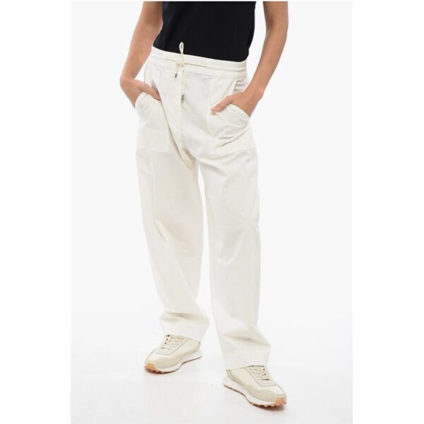 Armani Stretch Cotton Pants with Drawstring