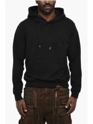 Dsquared² Solid Color Hoodie with Embossed Logo