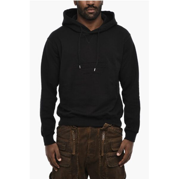 Dsquared² Solid Color Hoodie with Embossed Logo