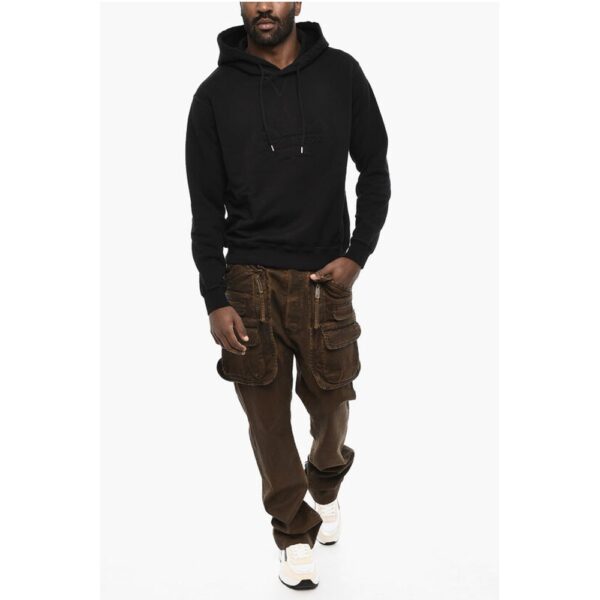 Dsquared² Solid Color Hoodie with Embossed Logo - Image 4
