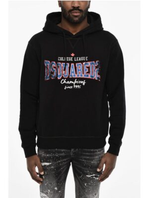 Dsquared² Cotton Hoodie with Frontal Printed