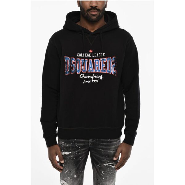 Dsquared² Cotton Hoodie with Frontal Printed