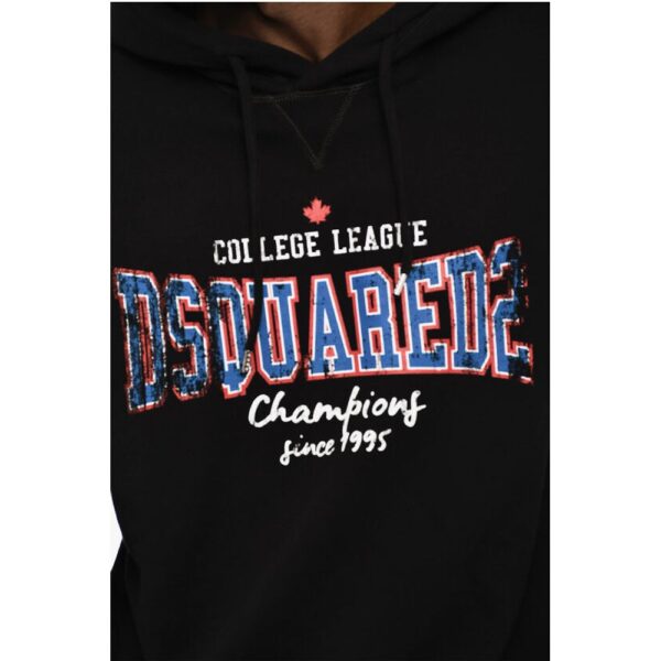 Dsquared² Cotton Hoodie with Frontal Printed - Image 3