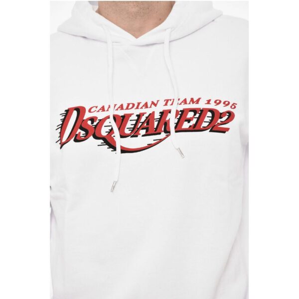 Dsquared² Cotton Hoodie with Logo Print - Image 3