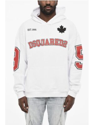 Dsquared² Cotton Hoodie with Patch Pocket