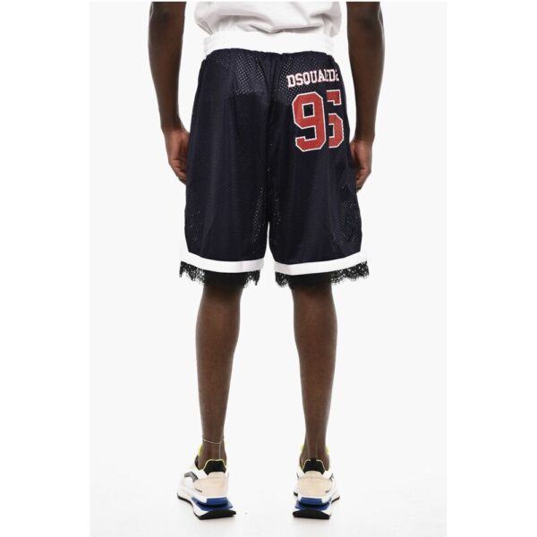 Dsquared² Perforated Color Block Shorts with Drawstring Waist - Image 2
