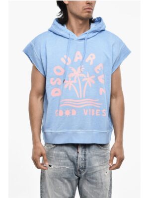 Dsquared² Sleeveless Hoodie with Print