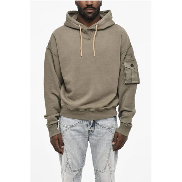 Dsquared² Cotton Hoodie with Breast Pocket Sleeve