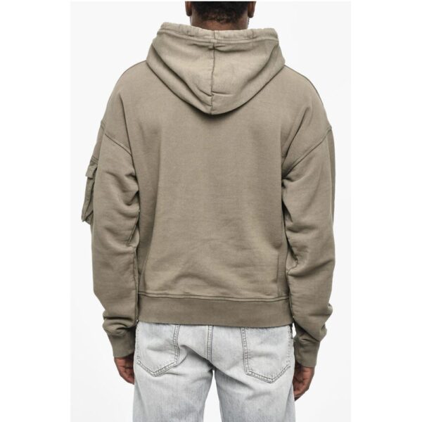 Dsquared² Cotton Hoodie with Breast Pocket Sleeve - Image 2