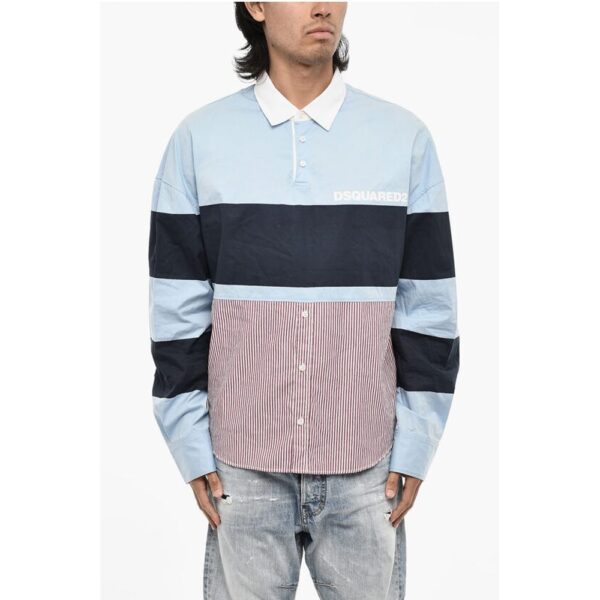 Dsquared² 3 Button Casual Shirt with Striped Hem