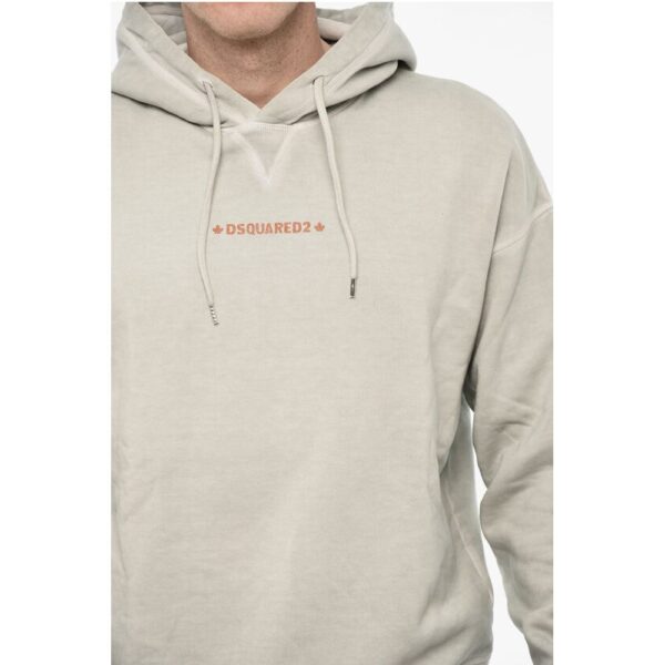 Dsquared² Fleeced-Cotton Hoodie - Image 3
