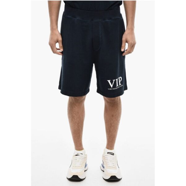 Dsquared² Cotton Shorts with Hem Print