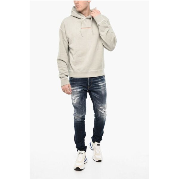 Dsquared² Fleeced-Cotton Hoodie - Image 4