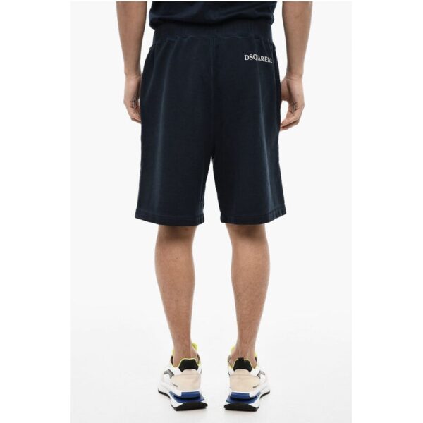 Dsquared² Cotton Shorts with Hem Print - Image 2
